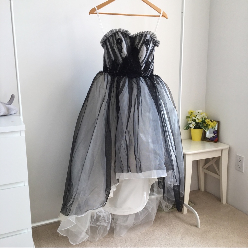 Strapless Hi-Lo Gown